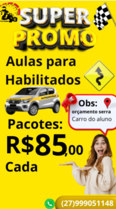 Aulas para motorista habilitados